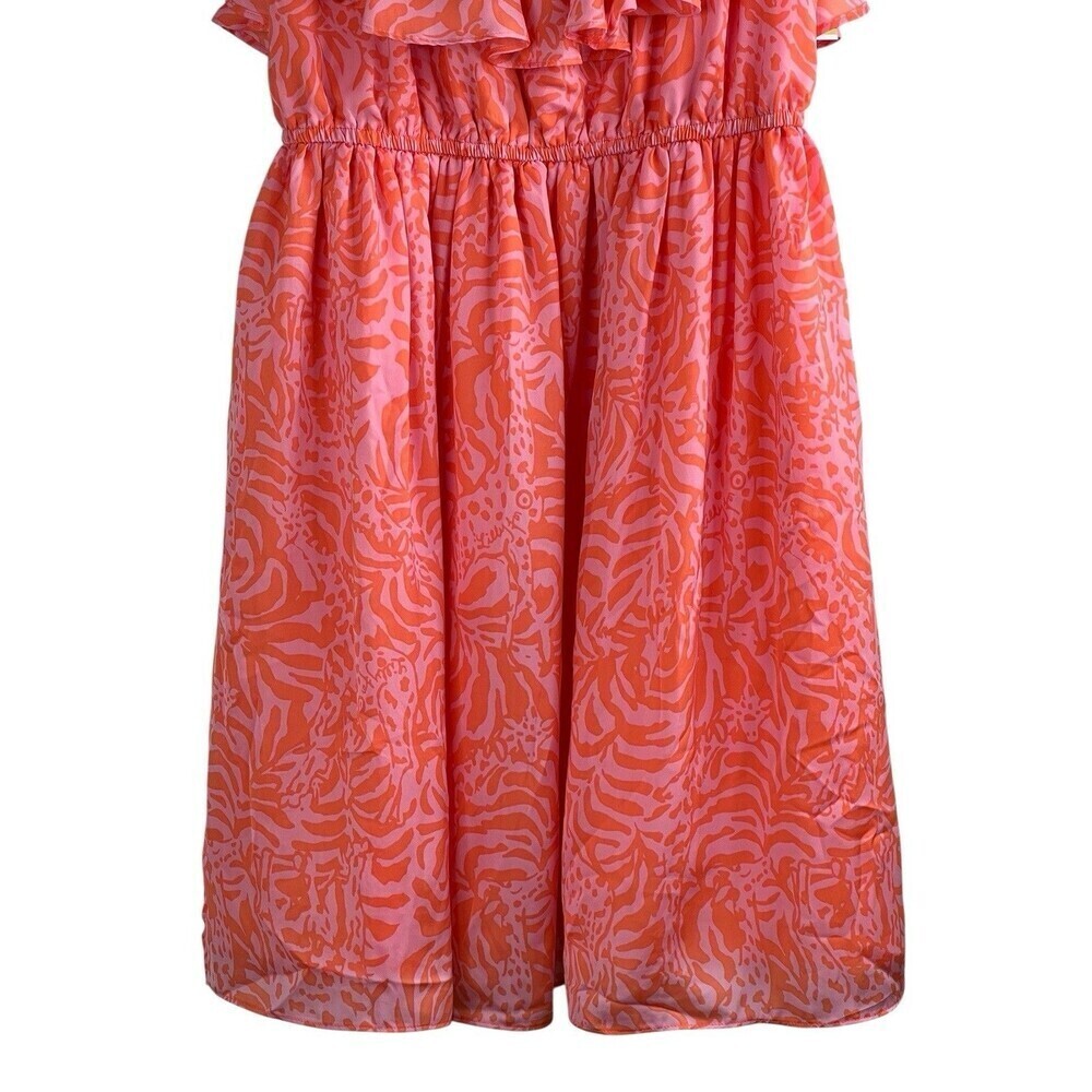 Lilly Pulitzer For Target Jungle Orange Pink Giraffe Giraffeeey Dress Sz Small - Picture 5 of 10